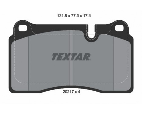 Brake Pad Set, disc brake Q+ 2021701 Textar