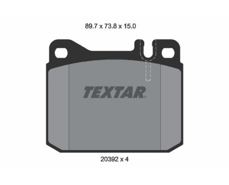 Brake Pad Set, disc brake Q+ 2039204 Textar