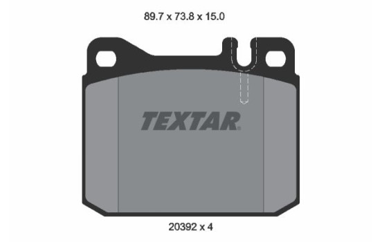 Brake Pad Set, disc brake Q+ 2039204 Textar