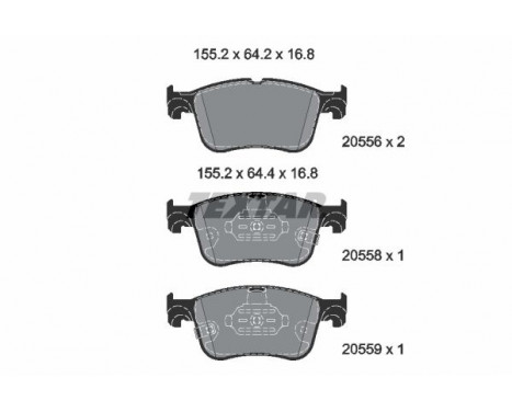 Brake Pad Set, disc brake Q+ 2055601 Textar