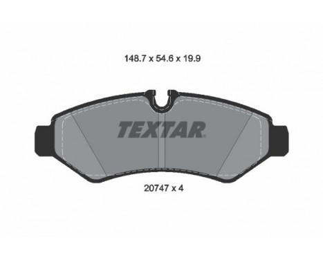 Brake Pad Set, disc brake Q+ 2074701 Textar