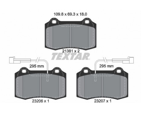 Brake Pad Set, disc brake Q+ 2138103 Textar