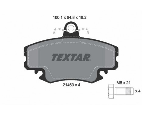 Brake Pad Set, disc brake Q+ 2146306 Textar
