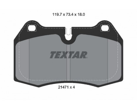 Brake Pad Set, disc brake Q+ 2147102 Textar