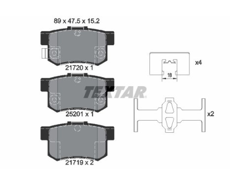 Brake Pad Set, disc brake Q+ 2172001 Textar