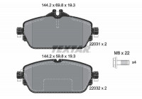 Brake Pad Set, disc brake Q+ 2203102 Textar