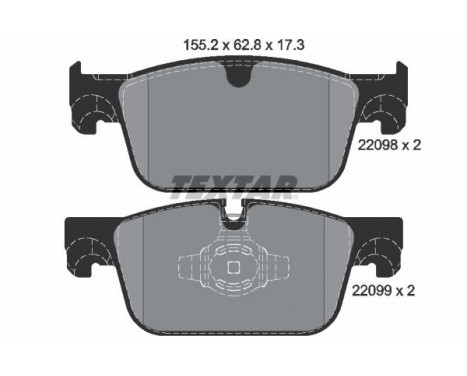 Brake Pad Set, disc brake Q+ 2209801 Textar