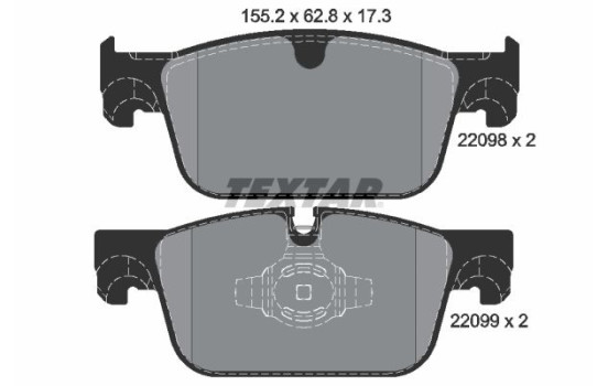 Brake Pad Set, disc brake Q+ 2209801 Textar