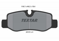 Brake Pad Set, disc brake Q+ 2210101 Textar