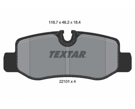 Brake Pad Set, disc brake Q+ 2210101 Textar