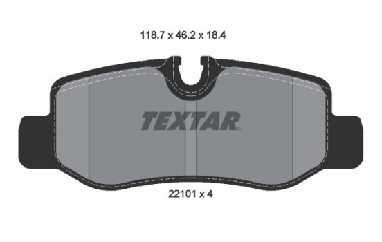 Brake Pad Set, disc brake Q+ 2210101 Textar