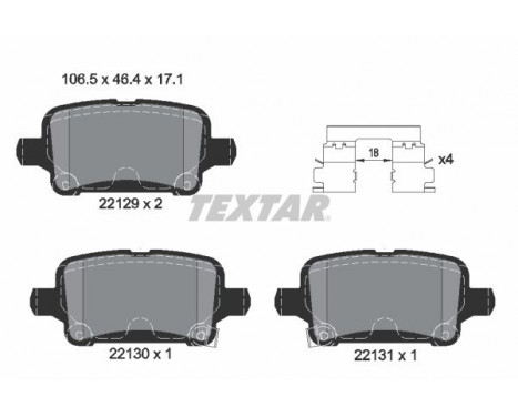 Brake Pad Set, disc brake Q+ 2212901 Textar