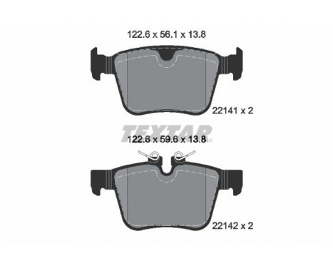 Brake Pad Set, disc brake Q+ 2214103 Textar