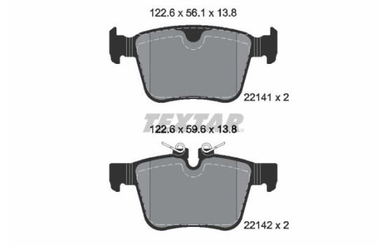 Brake Pad Set, disc brake Q+ 2214103 Textar