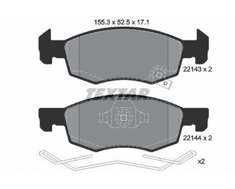 Brake Pad Set, disc brake Q+ 2214301 Textar