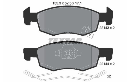 Brake Pad Set, disc brake Q+ 2214301 Textar