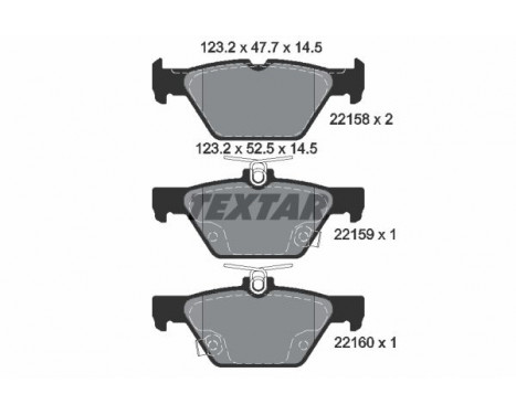 Brake Pad Set, disc brake Q+ 2215801 Textar