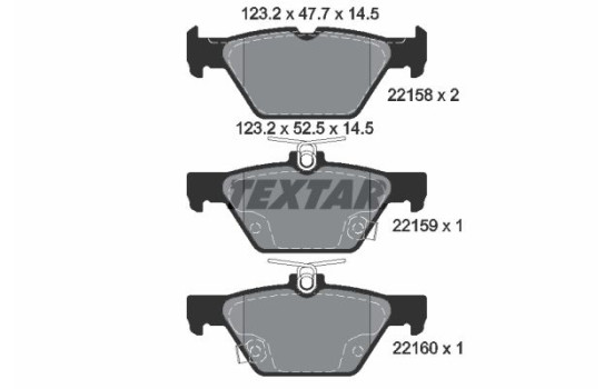 Brake Pad Set, disc brake Q+ 2215801 Textar