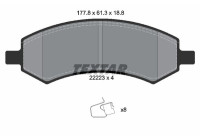 Brake Pad Set, disc brake Q+ 2222301 Textar