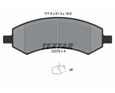 Brake Pad Set, disc brake Q+ 2222301 Textar