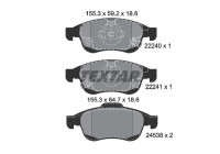 Brake Pad Set, disc brake Q+ 2224001 Textar