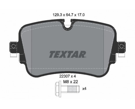 Brake Pad Set, disc brake Q+ 2230701 Textar