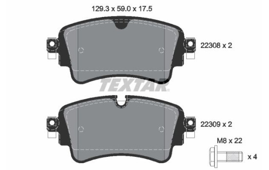 Brake Pad Set, disc brake Q+ 2230801 Textar, Image 2