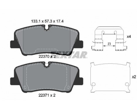 Brake Pad Set, disc brake Q+ 2237001 Textar