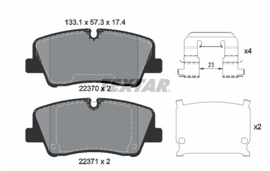 Brake Pad Set, disc brake Q+ 2237001 Textar
