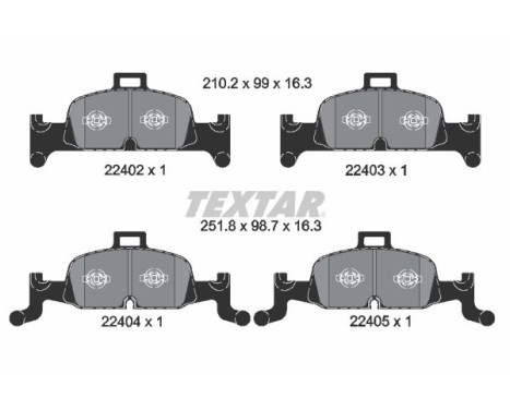 Brake Pad Set, disc brake Q+ 2240201 Textar