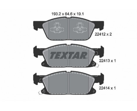 Brake Pad Set, disc brake Q+ 2241201 Textar