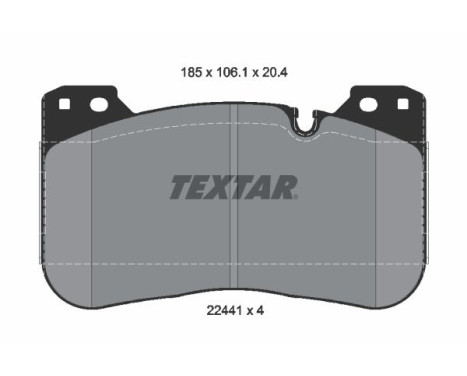 Brake Pad Set, disc brake Q+ 2244101 Textar