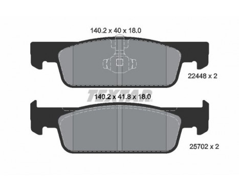 Brake Pad Set, disc brake Q+ 2244801 Textar