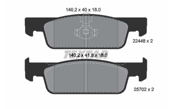 Brake Pad Set, disc brake Q+ 2244801 Textar