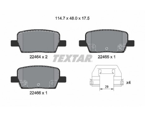 Brake Pad Set, disc brake Q+ 2246401 Textar