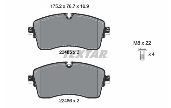 Brake Pad Set, disc brake Q+ 2248501 Textar