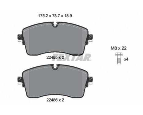 Brake Pad Set, disc brake Q+ 2248503 Textar