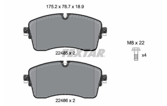 Brake Pad Set, disc brake Q+ 2248503 Textar