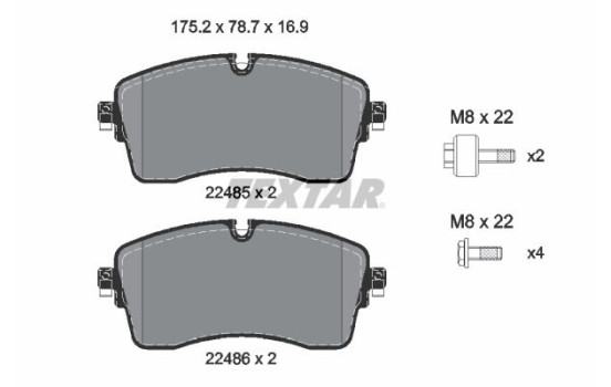 Brake Pad Set, disc brake Q+ 2248505 Textar