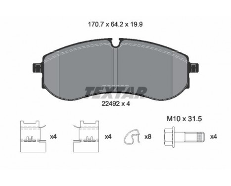 Brake Pad Set, disc brake Q+ 2249201 Textar