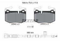Brake Pad Set, disc brake Q+ 2254201 Textar