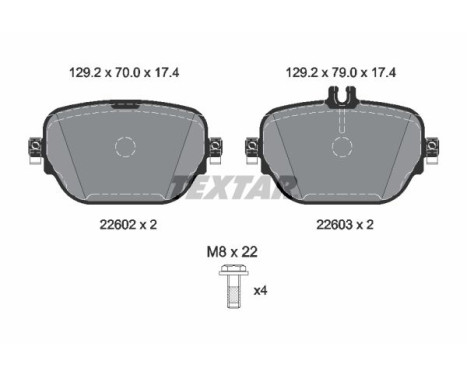 Brake Pad Set, disc brake Q+ 2260203 Textar