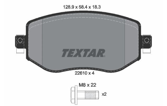 Brake Pad Set, disc brake Q+ 2261001 Textar