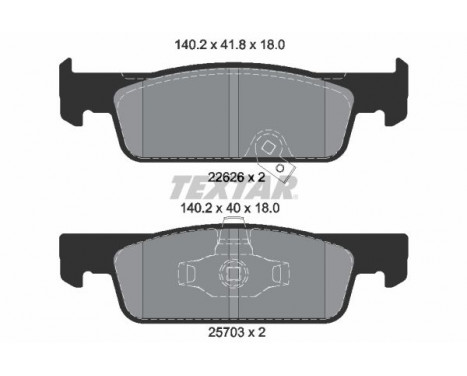 Brake Pad Set, disc brake Q+ 2262601 Textar