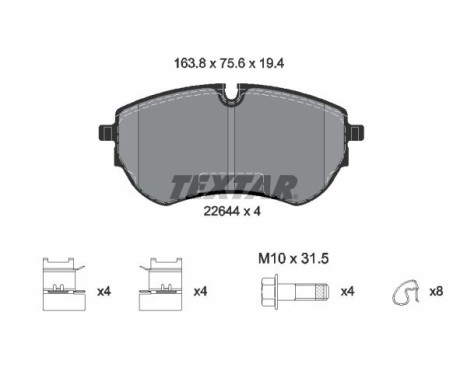 Brake Pad Set, disc brake Q+ 2264401 Textar