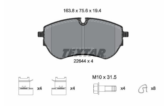 Brake Pad Set, disc brake Q+ 2264401 Textar