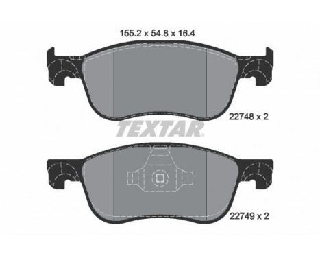 Brake Pad Set, disc brake Q+ 2274801 Textar