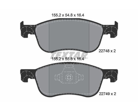 Brake Pad Set, disc brake Q+ 2274801 Textar