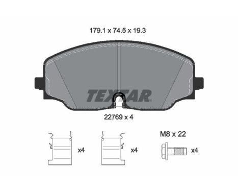 Brake Pad Set, disc brake Q+ 2276901 Textar