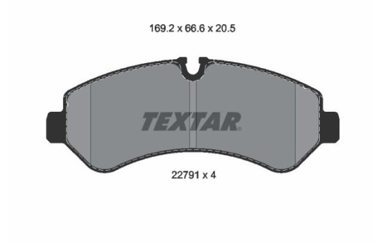 Brake Pad Set, disc brake Q+ 2279101 Textar
